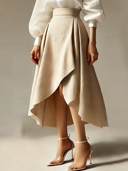Urban Plain Maxi Skirt, Khaki, Skirts