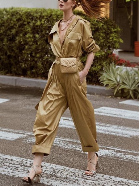 Urban Pockets Plain Jumpsuit, As picture, Jumpsuits