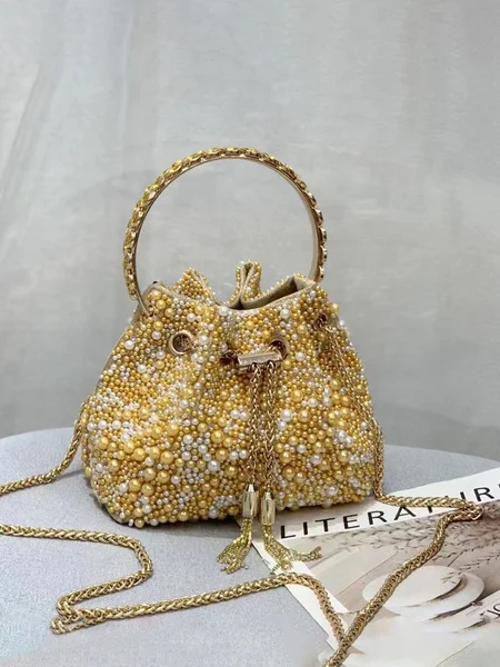 

Elegant Shoulder Bag, Golden, Bags
