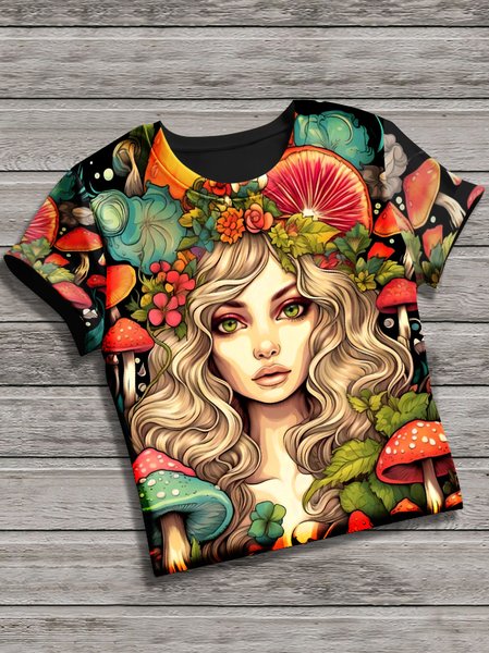 

Vintage Animal Crew Neck Short Sleeve T-shirt, Orange, T-shirts