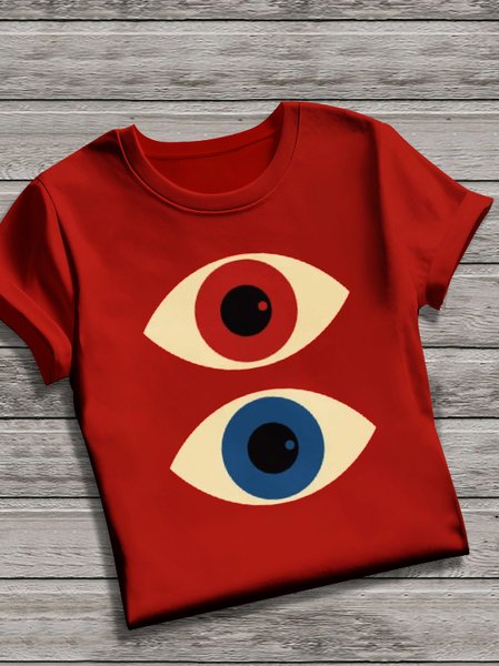

Vintage Animal Crew Neck Short Sleeve T-shirt, Red, T-shirts