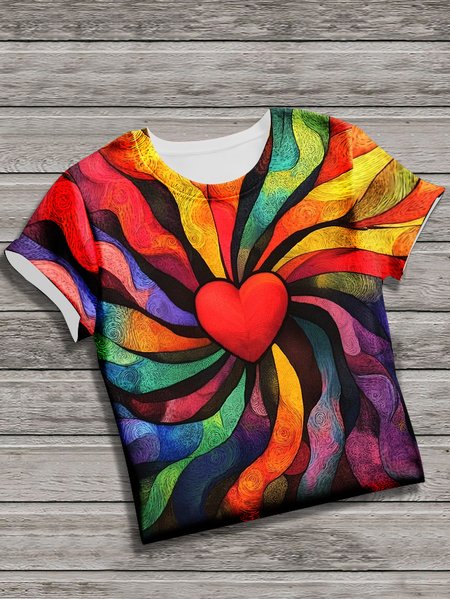 

Vintage Animal Crew Neck Short Sleeve T-shirt, Multicolor, T-shirts