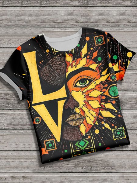 

Vintage Animal Crew Neck Short Sleeve T-shirt, Black, T-shirts
