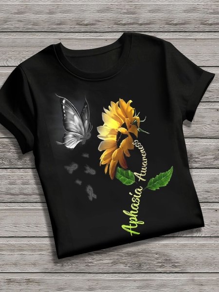 

Vintage Animal Crew Neck Short Sleeve T-shirt, Black, T-shirts