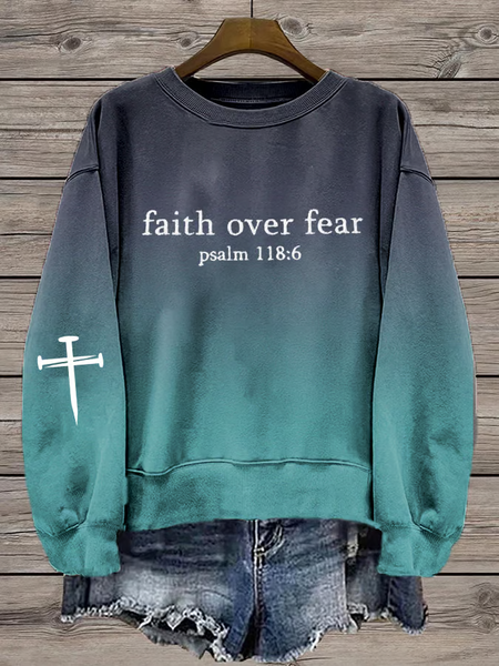 

Women's Crew Neck Text Letters Casual Spring/Fall Long Sleeve Sweatshirt, As picture, Sweatshirts & Hoodies