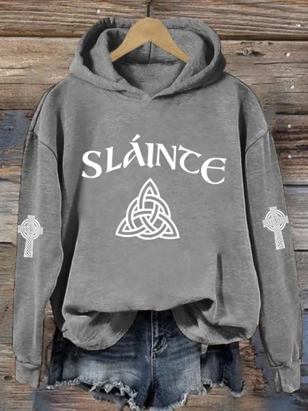 

Women's St. Patrick's Day Print Hoodie, Gray, Hoodies&Sweatshirts