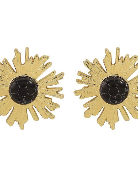 

Urban Floral Dangle, Black, Earrings