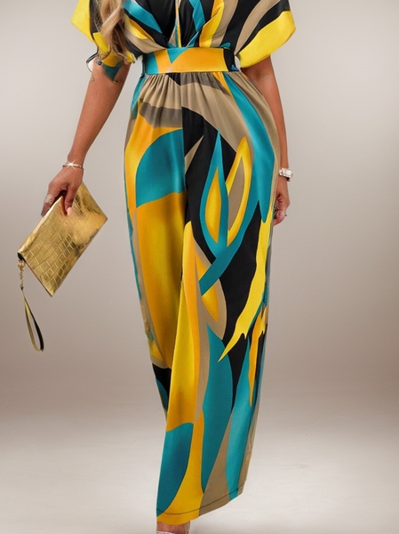 

Urban Color Block Fashion Pants, As picture, Pants