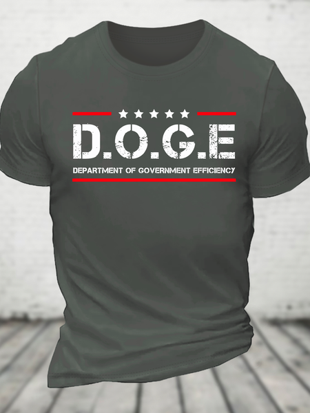 

Doge D.O.G.E. Department Of Government Efficiency Cotton T-Shirt, Deep gray, T-shirts