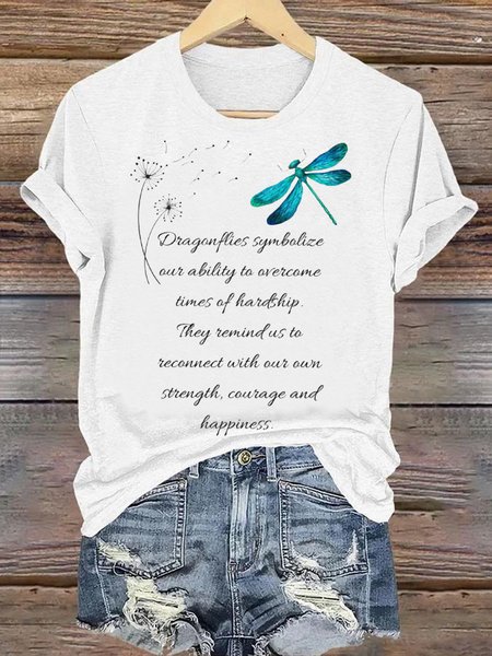 

Crew Neck Casual T-Shirt, White, T-shirts