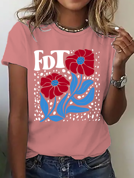 

Fdt Shirt Anti Maga Shirt Feminism Cotton T-Shirt, Orange pink, T-shirts