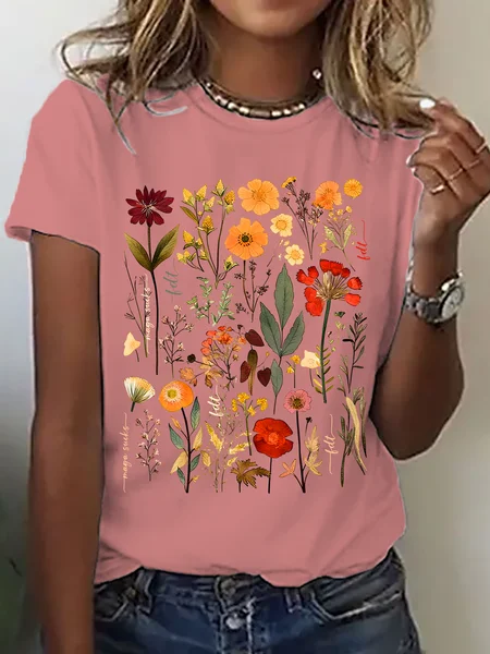 

Subtle Anti-Trump Flowers Shirt (T-Shirt Or Long Sleeves), Anti-Maga Floral Tee, Fdt Merch, Feminist Gift Cotton T-Shirt, Orange pink, T-shirts