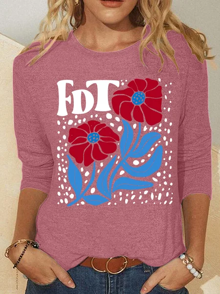 

Fdt Shirt Anti Maga Shirt Feminism Casual Long Sleeve Shirt, Watermelon, Long sleeves