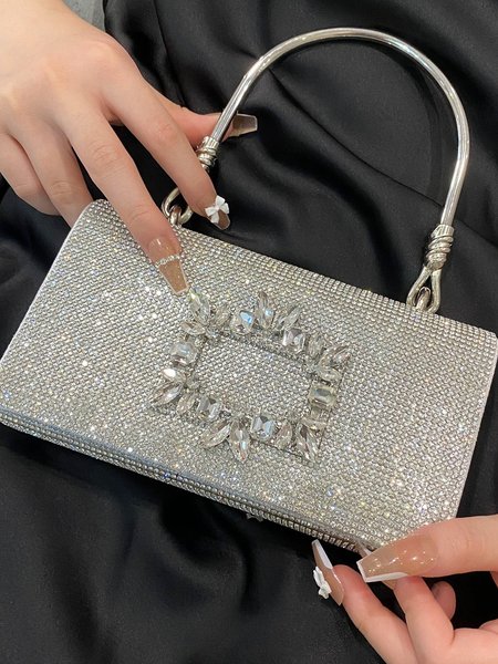 Urban Glitter Plain Together Square, Silver, Bags