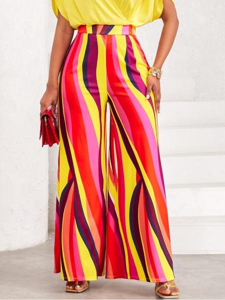 

Vacation Geometric Fashion Pants, As picture, Pants