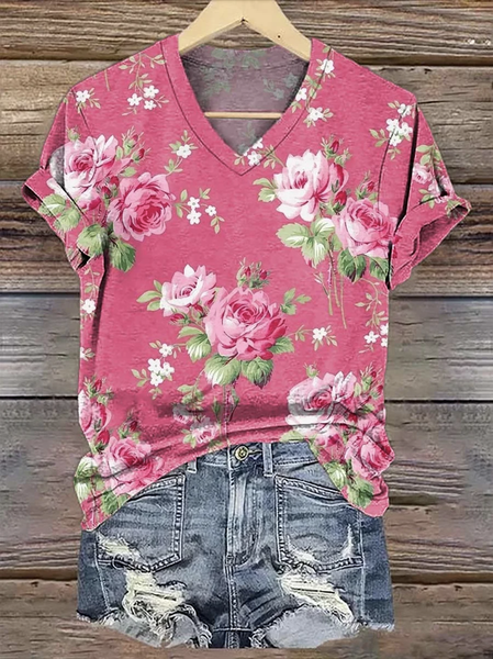 

Casual Cotton Regular Fit T-Shirt, Red, T-shirts