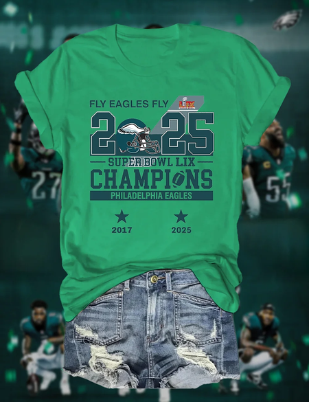 

Eagles Football 2025 Champion T-Shirt, Green, T-shirts