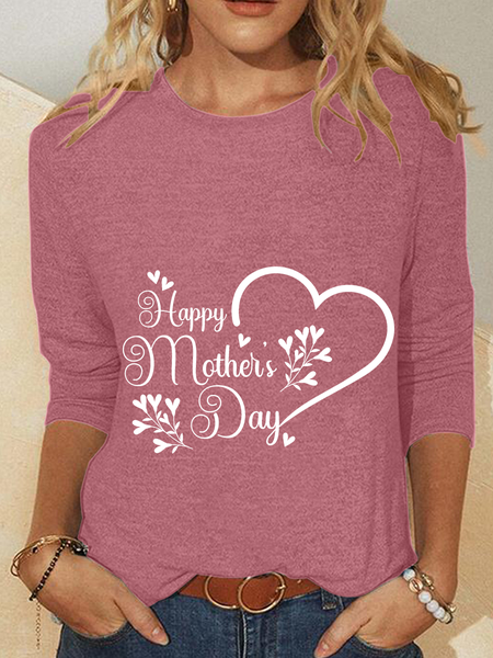 

Happy Mother's Day Casual Long Sleeve Shirt, Watermelon, Long sleeves