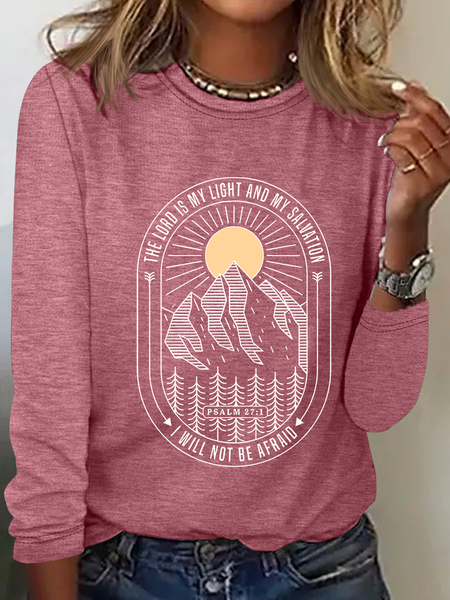 

The Lord Is My Light Casual Long Sleeve Shirt, Watermelon, Long sleeves