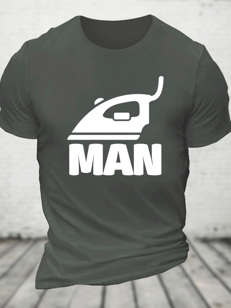 

Iron Man - Parody Pun Cotton T-Shirt, Deep gray, T-shirts