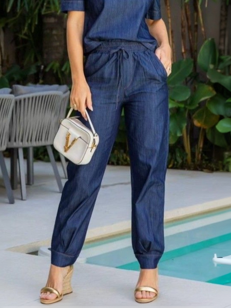 

Casual Denim Jeans, Blue, Jeans
