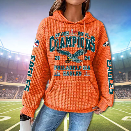 

Philadelphia Eagles Super Bowl LIXE Commemorative Hoodie, Orange, Hoodies&Sweatshirts