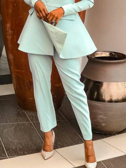 

Urban Plain Slim Fit Pants, As picture, Pants