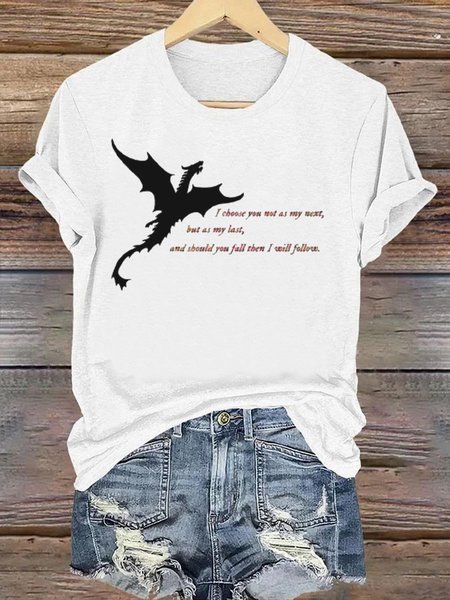 

Casual Text Letters Crew Neck Short Sleeve T-shirt, White, T-shirts