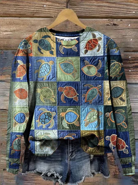 

Women's Turtle Sweatshirt, As picture, Hoodies&Sweatshirts