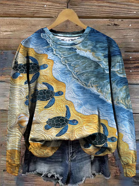 

Women's Turtle Sweatshirt, As picture, Hoodies&Sweatshirts
