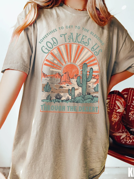 

Women's Boho Christian Faith Vintage Washed T-Shirt, Coffee, T-shirts