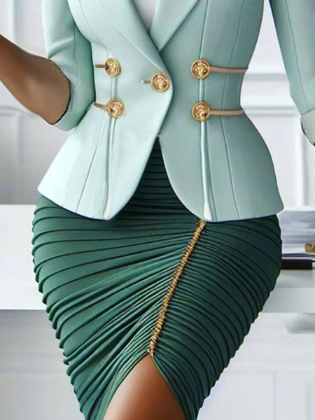 

Elegant Ruched Plain Mini Skirt, Green, Skirts