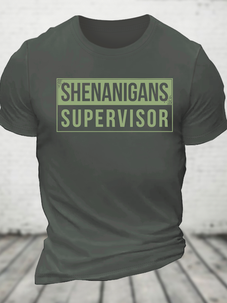 

Shenanigans Supervisor Cotton T-Shirt, Deep gray, T-shirts