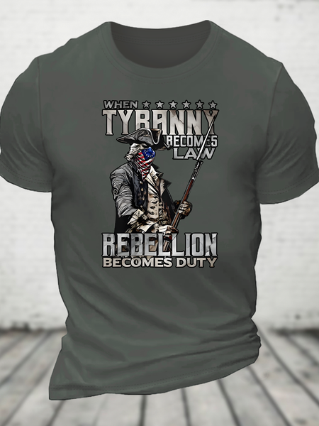 

Rebellion Cotton T-Shirt, Deep gray, T-shirts