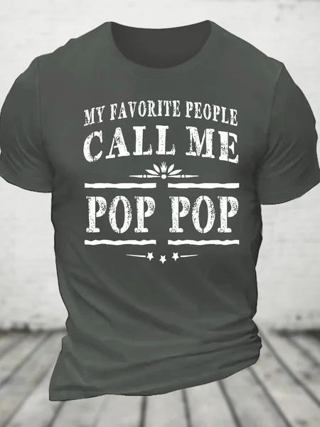 

Pop Pop Gifts Grandpa Fathers Day Cotton T-Shirt, Deep gray, T-shirts