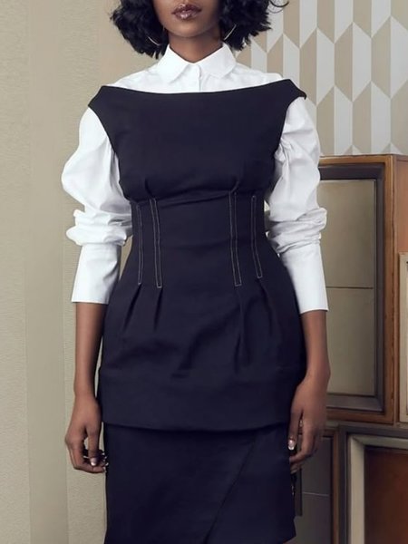 

Urban Plain Boat Neck Blouse Excluding Inside Shirts, Black, Blouses and Shirts