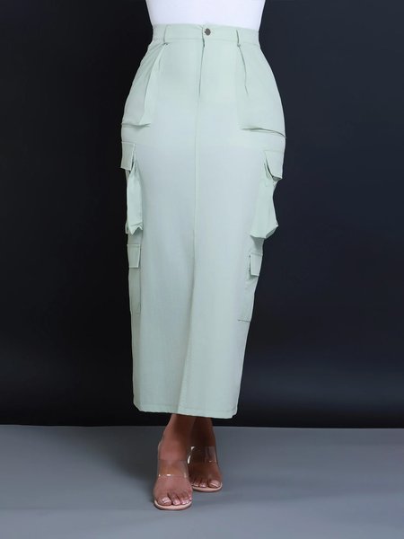 

Elegant Pockets Maxi Skirt, Mint, Skirts