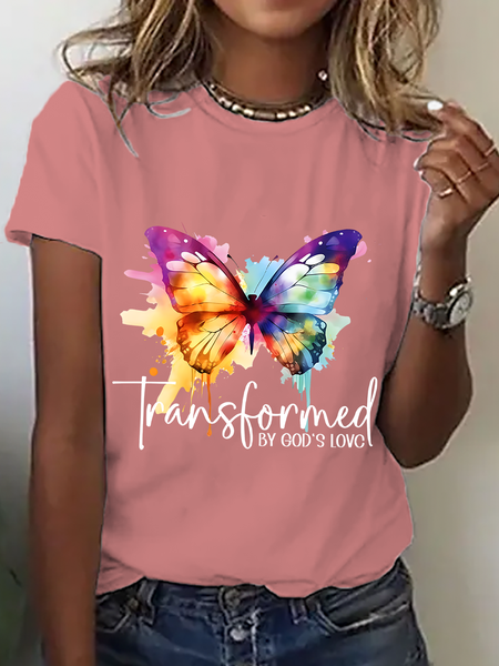 

Inspirational Christian Cotton T-Shirt, Orange pink, T-shirts