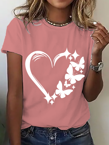

Butterfly Love Cotton T-Shirt, Orange pink, T-shirts