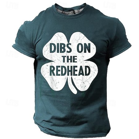 

Men‘s Dibs On The Redhead Funny Short Sleeve T-Shirt, Blue, T-shirts