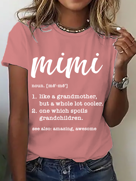

Mimi Definition Grandma Definition Cotton T-Shirt, Orange pink, T-shirts