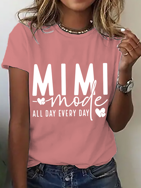 

Mimi Mode Cotton T-Shirt, Orange pink, T-shirts