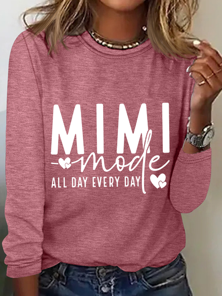 

Mimi Mode Casual Long Sleeve Shirt, Watermelon, Long sleeves