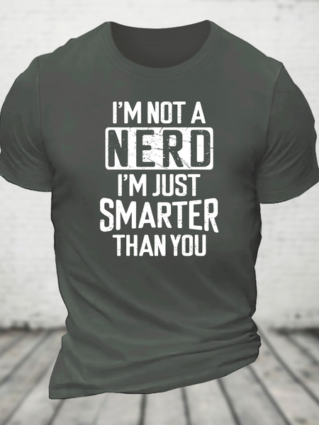

Funny Nerd T-Shirt Smart Person Cotton T-Shirt, Deep gray, T-shirts