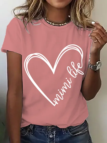 

Mimi Life Cotton T-Shirt, Orange pink, T-shirts