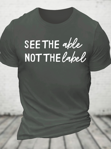 

See The Able Not The Label Autism Cotton T-Shirt, Deep gray, T-shirts