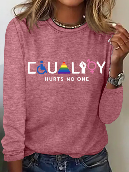 

Equality Hurts No One Casual Long Sleeve Shirt, Watermelon, Long sleeves