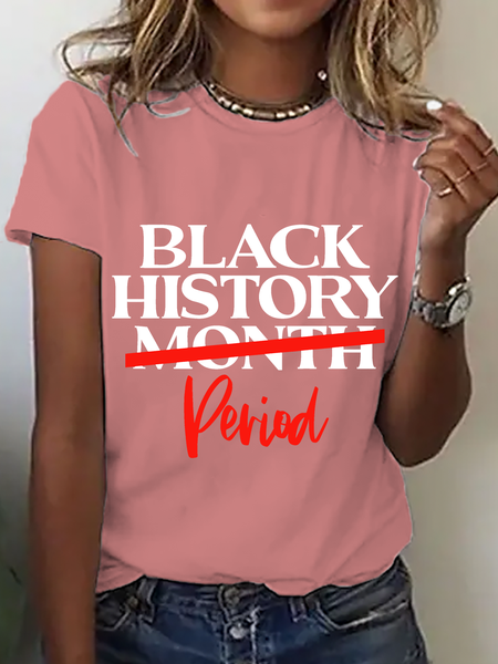 

Black History Month Period Cotton T-Shirt, Orange pink, T-shirts