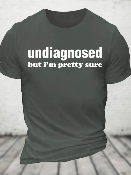 

Undiagnosed But I'm Pretty Sure Autism Meme Cotton T-Shirt, Deep gray, T-shirts