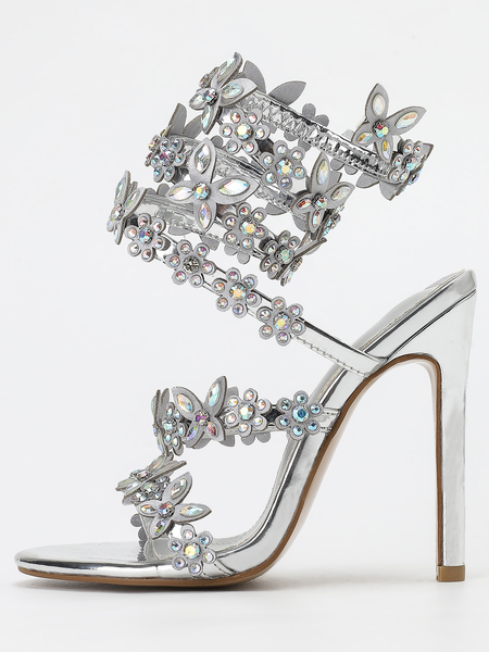 

Urban Leather Color Block Summer Strappy Sandals, Silver, Sandals